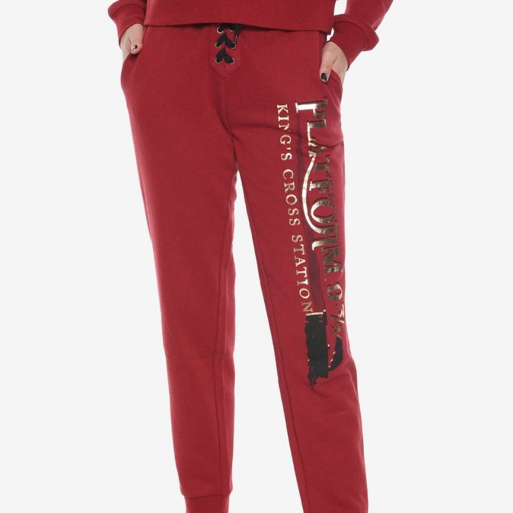 Harry Potter Hogwarts Express Lace Up Jogger Pants - Picture 4 of 8